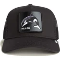 casquette-trucker-noire-epaulard-killer-the-farm-goorin-bros