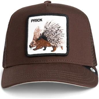Brązowa czapka trucker z jeżozwierzem Prick The Farm od Goorin Bros.