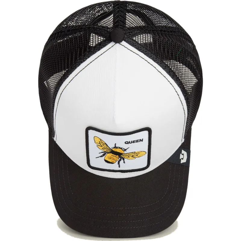 goorin-bros-the-farm-the-queen-mini-biene-schwarze-und-weisse-trucker-kappe-fur-kinder