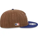 gorra-plana-marron-y-azul-ajustable-9fifty-retro-crown-wool-pinstripe-de-los-angeles-dodgers-mlb-de-new-era