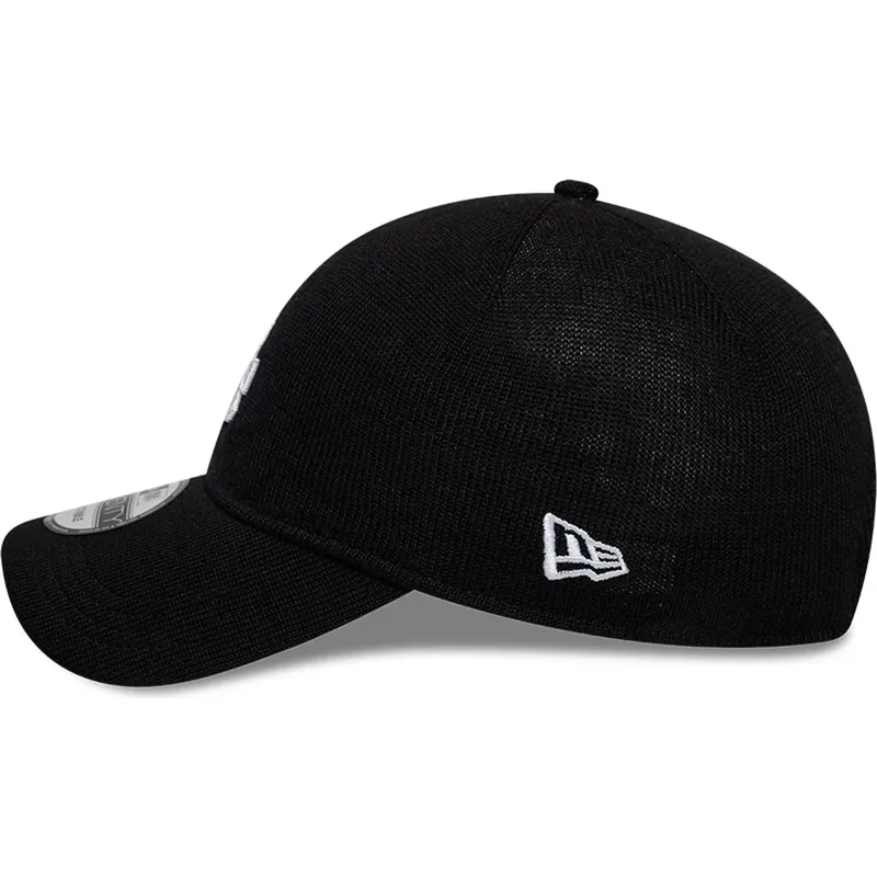 verstellbare-schwarze-curved-cap-9twenty-merinowolle-los-angeles-dodgers-mlb-von-new-era
