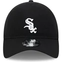 schwarze-gebogene-verstellbare-kappe-9twenty-merino-wool-von-chicago-white-sox-mlb-von-new-era