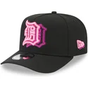 gorra-curva-negra-snapback-9fifty-a-frame-neon-de-detroit-tigers-mlb-de-new-era