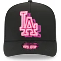 casquette-courbee-noire-snapback-9fifty-a-frame-neon-los-angeles-dodgers-mlb-new-era