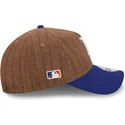 casquette-courbee-marron-et-bleue-ajustable-9twenty-a-frame-wool-pinstripe-los-angeles-dodgers-mlb-new-era