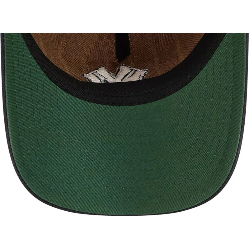 new-era-new-york-yankees-mlb-9twenty-a-frame-wool-pinstripe-verstellbare-braun-und-marineblau-gebogene-kappe