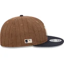casquette-plate-marron-et-bleue-marine-ajustable-9fifty-retro-crown-wool-pinstripe-new-york-yankees-mlb-new-era
