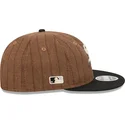 brazowo-czarna-regulowana-czapka-z-daszkiem-9fifty-retro-crown-wool-pinstripe-chicago-white-sox-mlb-new-era