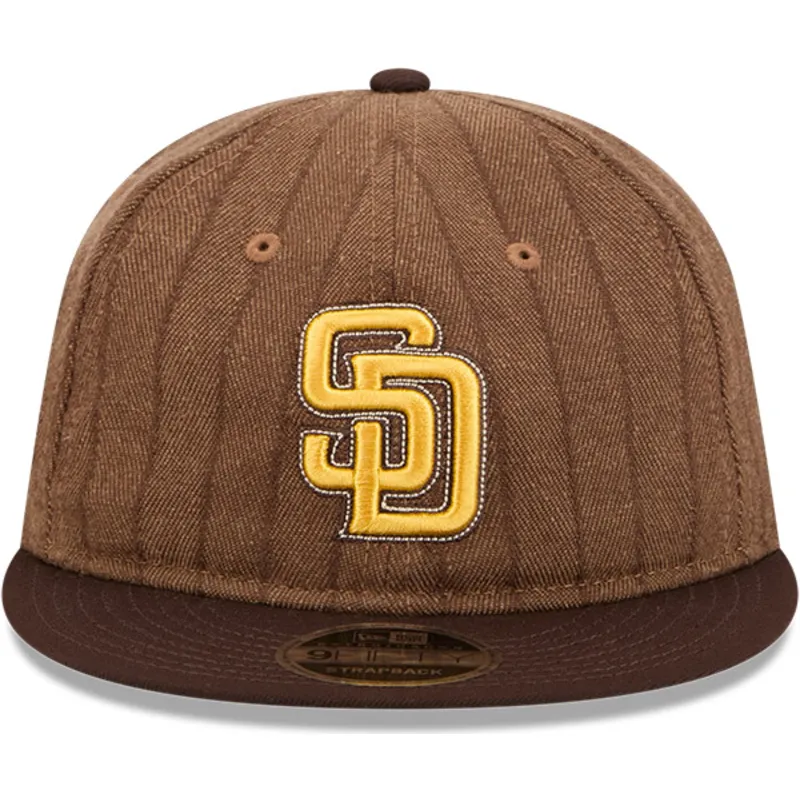 brun-justerbar-platt-keps-9fifty-retro-crown-wool-pinstripe-fran-san-diego-padres-mlb-av-new-era