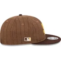 verstellbare-braune-flat-brim-cap-9fifty-retro-crown-wool-pinstripe-der-san-diego-padres-mlb-von-new-era
