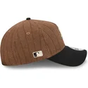 verstellbare-braun-schwarze-curved-cap-9twenty-a-frame-wool-pinstripe-der-chicago-white-sox-mlb-von-new-era
