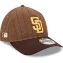gorra-curva-marron-ajustable-9twenty-a-frame-wool-pinstripe-de-san-diego-padres-mlb-de-new-era