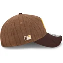 san-diego-padres-mlb-new-era-9twenty-a-frame-wool-pinstripe-verstellbare-braune-kappe