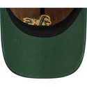 new-era-curved-brim-9twenty-a-frame-wool-pinstripe-oakland-athletics-mlb-brown-and-green-adjustable-cap