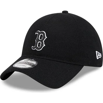 Schwarze verstellbare 9TWENTY Kappe aus Merinowolle der Boston Red Sox MLB von New Era