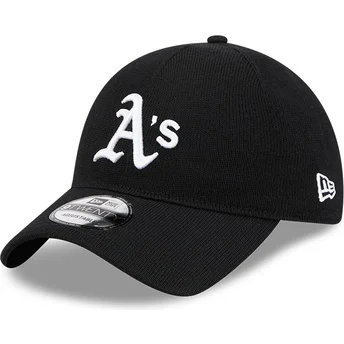 Oakland Athletics MLB 9TWENTY Merino Wool svart justerbar böjd keps från New Era
