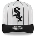 biala-i-czarna-czapka-z-daszkiem-snapback-9fifty-a-frame-satin-pinstripe-chicago-white-sox-mlb-od-new-era
