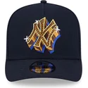 casquette-courbee-bleue-marine-snapback-9fifty-a-frame-emblem-new-york-yankees-mlb-new-era