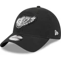 verstellbare-schwarze-curved-cap-9twenty-stamp-der-detroit-red-wings-nhl-von-new-era