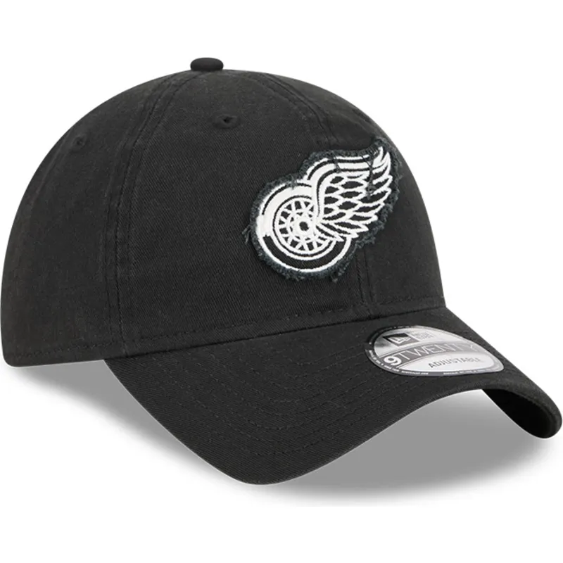 schwarze-verstellbare-curved-cap-9twenty-stamp-der-detroit-red-wings-nhl-von-new-era