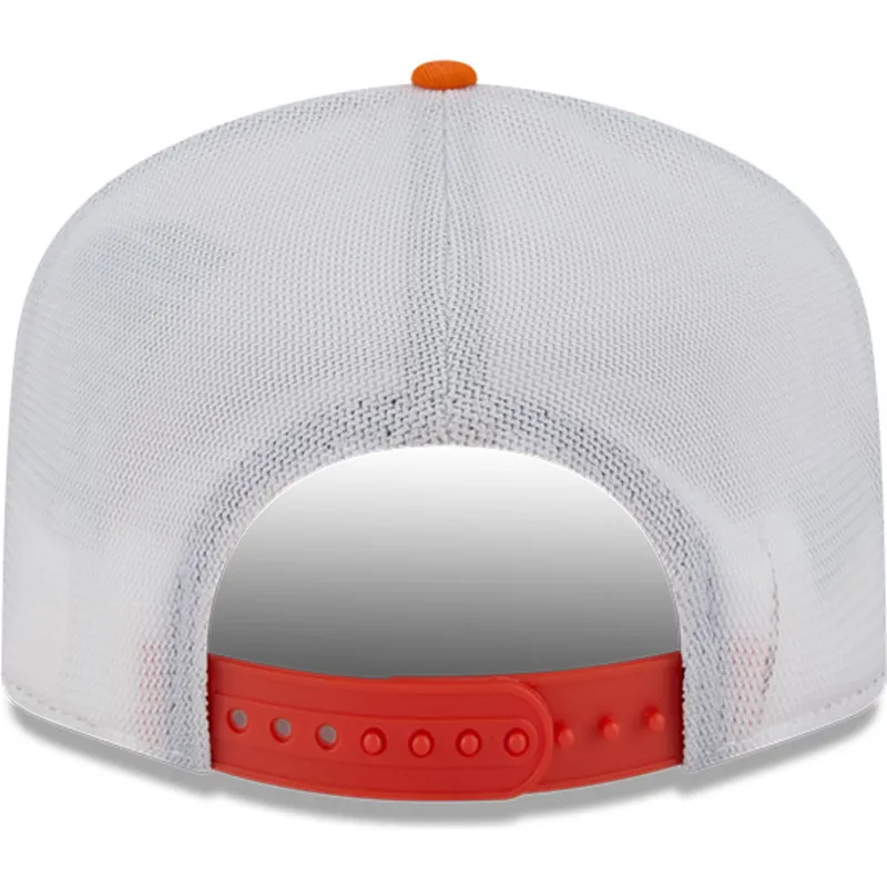 gorra-curva-orange-und-weiss-snapback-19twenty-bestickter-patch-der-anaheim-ducks-nhl-von-new-era
