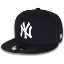 marineblaue-anliegende-59fifty-flatcap-world-series-2009-side-patch-der-new-york-yankees-mlb-von-new-era