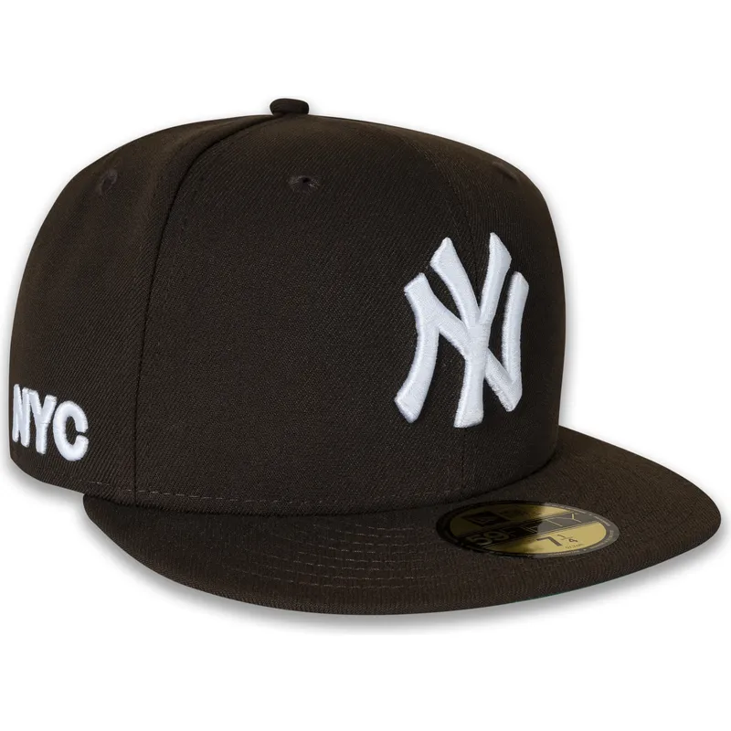 59fifty-nyc-side-new-york-yankees-mlb-new-era-braune-eng-anliegende-kappe