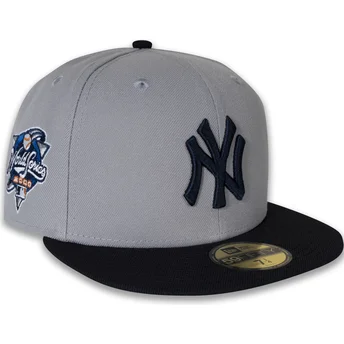 59FIFTY New York Yankees MLB World Series 2000 Side Patch graue und marineblaue Kappe von New Era