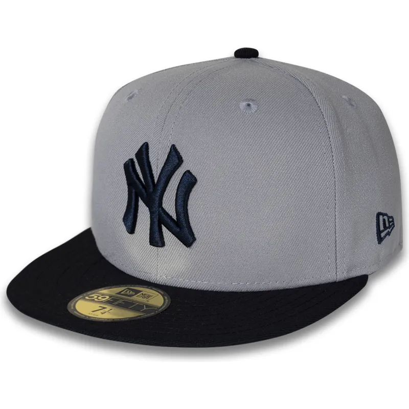 plaska-czapka-szaro-granatowa-dopasowana-59fifty-world-series-2000-side-patch-new-york-yankees-mlb-new-era