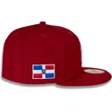 flache-rote-angepasste-59fifty-side-dominican-republic-kappe-der-new-york-yankees-mlb-von-new-era