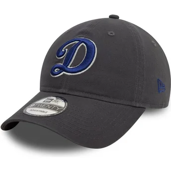 Szara, regulowana czapka z zakrzywionym daszkiem 9TWENTY Core Classic Los Angeles Dodgers MLB od New Era