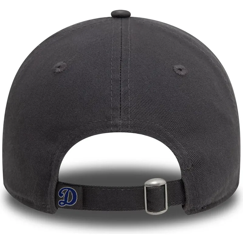 graue-verstellbare-curved-cap-9twenty-core-classic-der-los-angeles-dodgers-mlb-von-new-era