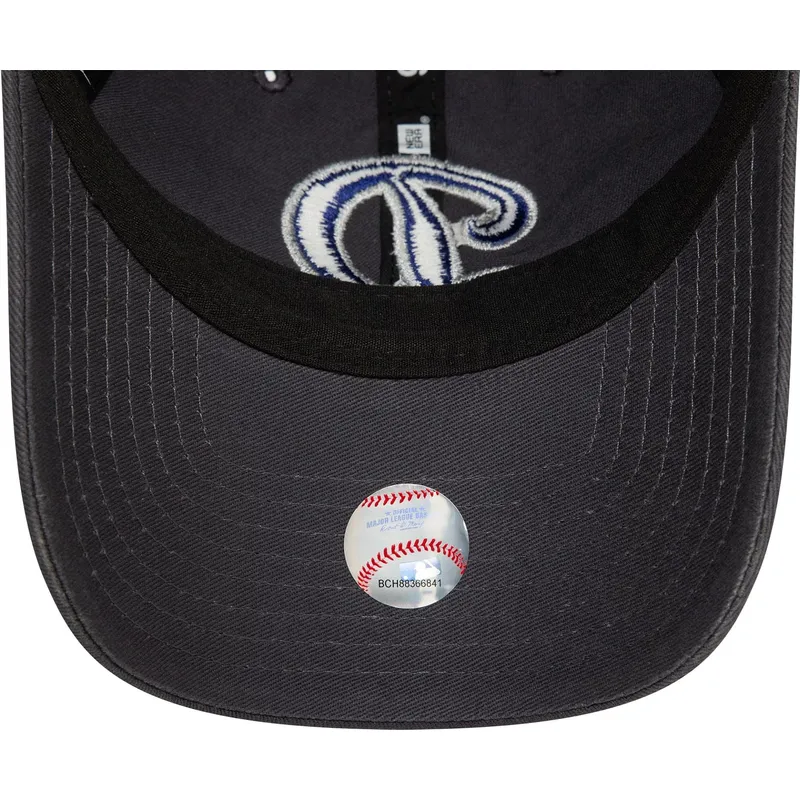 graue-verstellbare-curved-cap-9twenty-core-classic-der-los-angeles-dodgers-mlb-von-new-era