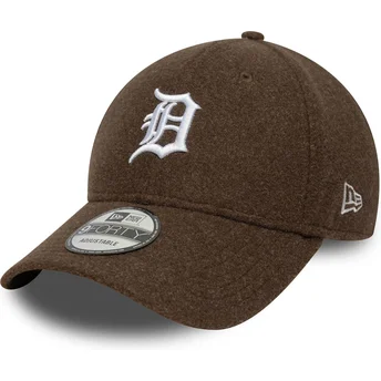 Καπέλο καμπύλο καφέ snapback 9FORTY Melton Wool των Detroit Tigers MLB της New Era