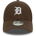 brun-bojd-skarm-snapback-keps-9forty-melton-wool-detroit-tigers-mlb-fran-new-era