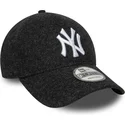 new-era-new-york-yankees-mlb-9forty-melton-wool-snapback-schwarze-curved-cap