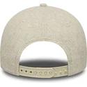 beige-snapback-kappe-mit-gebogenem-schirm-9forty-melton-wool-der-new-york-yankees-mlb-von-new-era
