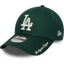 verstellbare-grune-9forty-kappe-mit-gebogenem-schirm-und-visor-script-der-los-angeles-dodgers-mlb-von-new-era