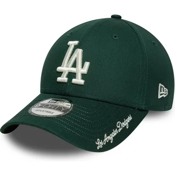Ρυθμιζόμενο καπέλο με κυρτό γείσο 9FORTY Visor Script Los Angeles Dodgers MLB της New Era σε πράσινο χρώμα