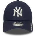new-era-new-york-yankees-mlb-9forty-visor-script-justerbar-marinbla-bojd-keps