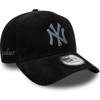 Schwarze verstellbare 9FORTY E Frame Cord Kappe der New York Yankees MLB von New Era
