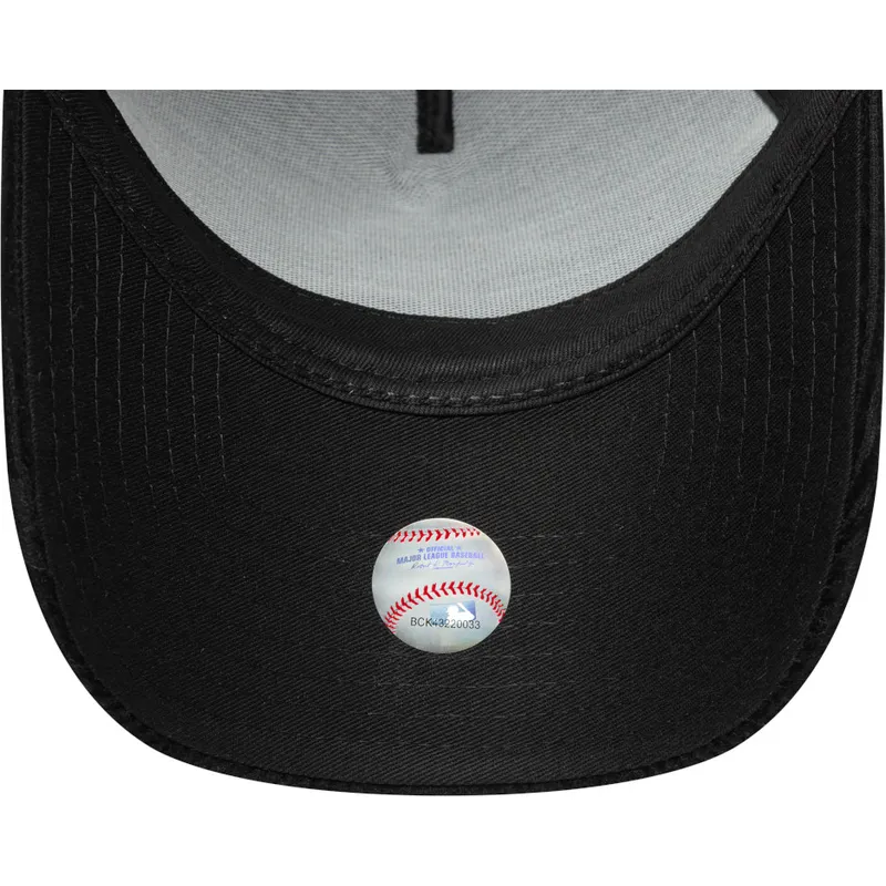new-era-new-york-yankees-mlb-9forty-e-frame-cord-verstellbare-schwarze-kappe-mit-gebogenem-schirm