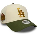 beige-och-gron-9forty-e-frame-world-series-patch-los-angeles-dodgers-mlb-snapback-keps-fran-new-era