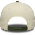 beige-grune-snapback-kappe-9forty-e-frame-world-series-patch-der-los-angeles-dodgers-mlb-von-new-era