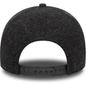 new-era-new-york-yankees-mlb-9forty-e-frame-melton-schwarze-snapback-kappe-mit-gebogenem-schirm-und-schwarzem-logo