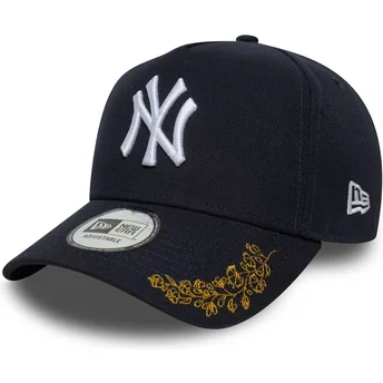 New Era MLB New York Yankees 9FORTY E Frame Tonal Icon Snapback Cap in Marineblau