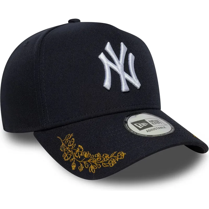 new-era-new-york-yankees-mlb-9forty-e-frame-tonal-icon-snapback-kappe-mit-gebogenem-schirm-in-marineblau