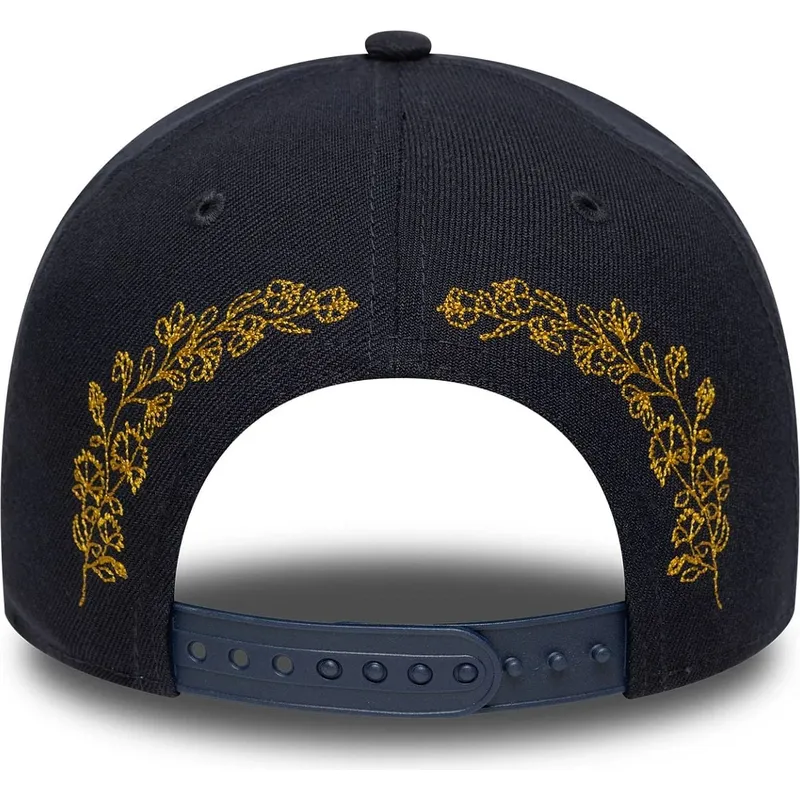 new-era-new-york-yankees-mlb-9forty-e-frame-tonal-icon-snapback-kappe-mit-gebogenem-schirm-in-marineblau