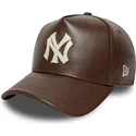 new-york-yankees-mlb-9forty-e-frame-img-leather-justerbar-brun-bojd-keps-fran-new-era