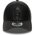 svart-bojd-skarm-snapback-keps-med-svart-logotyp-9forty-m-crown-pu-fran-los-angeles-dodgers-mlb-av-new-era